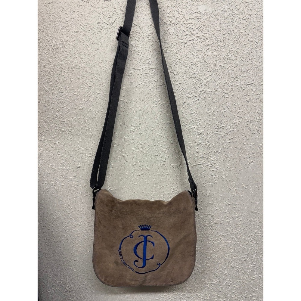 Vintage Juicy Couture Velour Crossbody Shoulder Bag